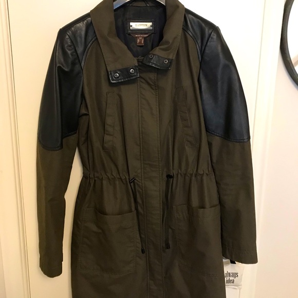 Danier long cotton/leather jacket - Picture 1 of 2